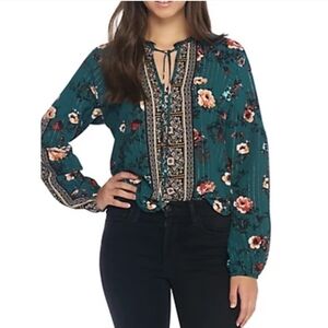 Self Esteem Long Sleeve Floral Blouse